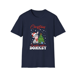 Christmas Is Better With A Donkey Ugly Christmas Sweater Unisex T-Shirt