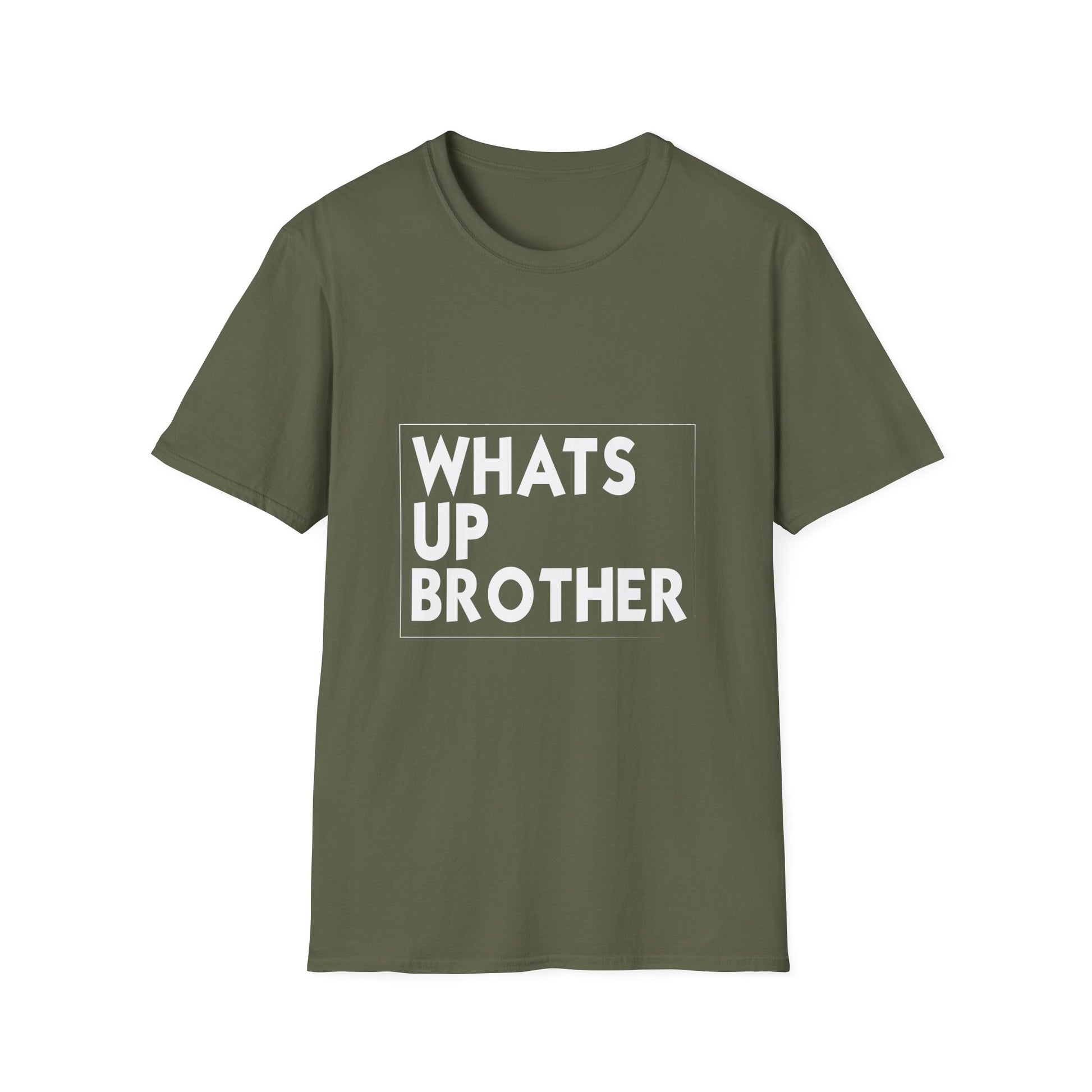 Whats Up Brother T-Shirt — Bold Monochrome Graphic Tee