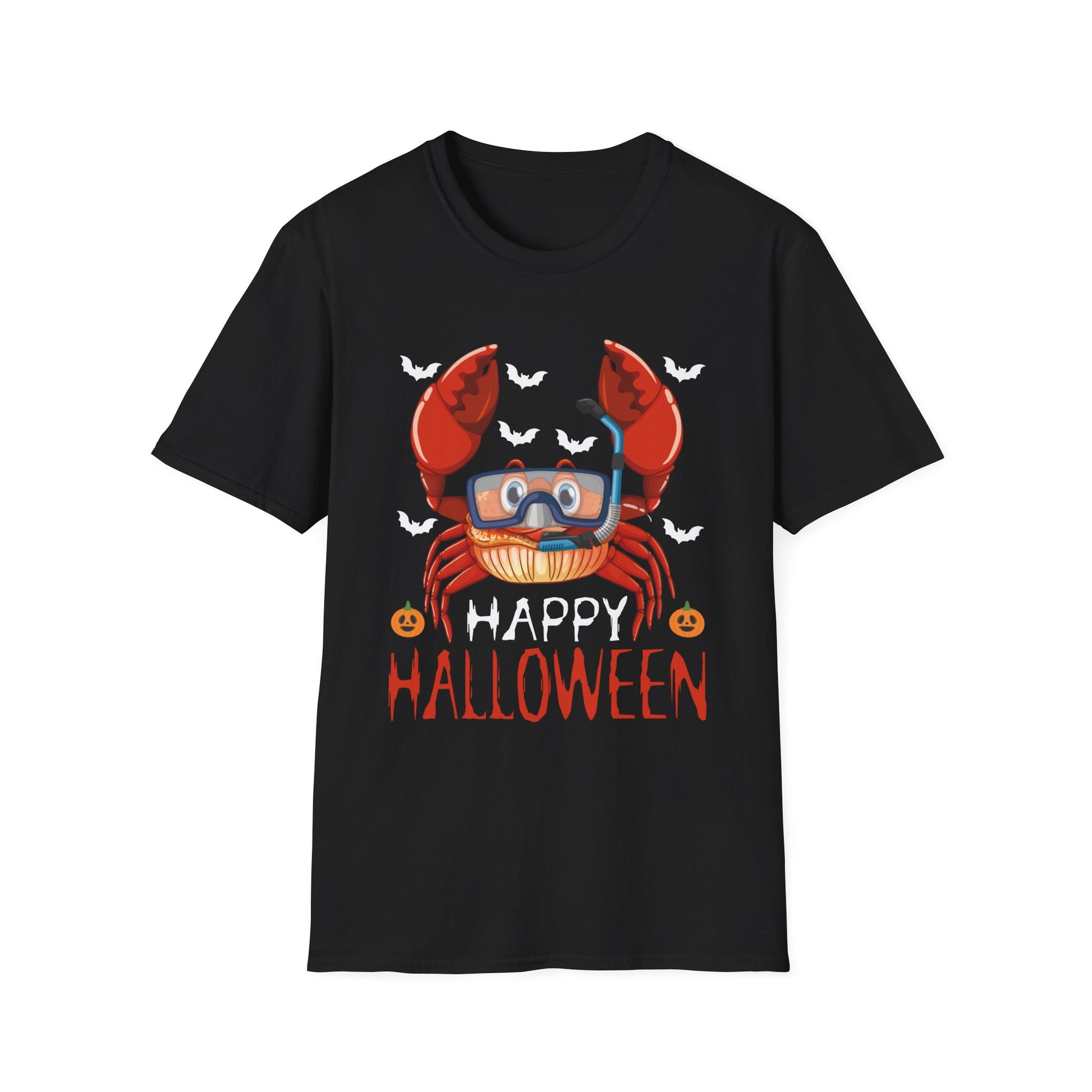 Happy Halloween Boo Spiders Witch Hat Halloween Tee Unisex Softstyle T-Shirt