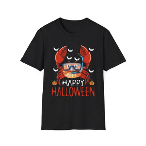 Happy Halloween Boo Spiders Witch Hat Halloween Tee Unisex Softstyle T-Shirt