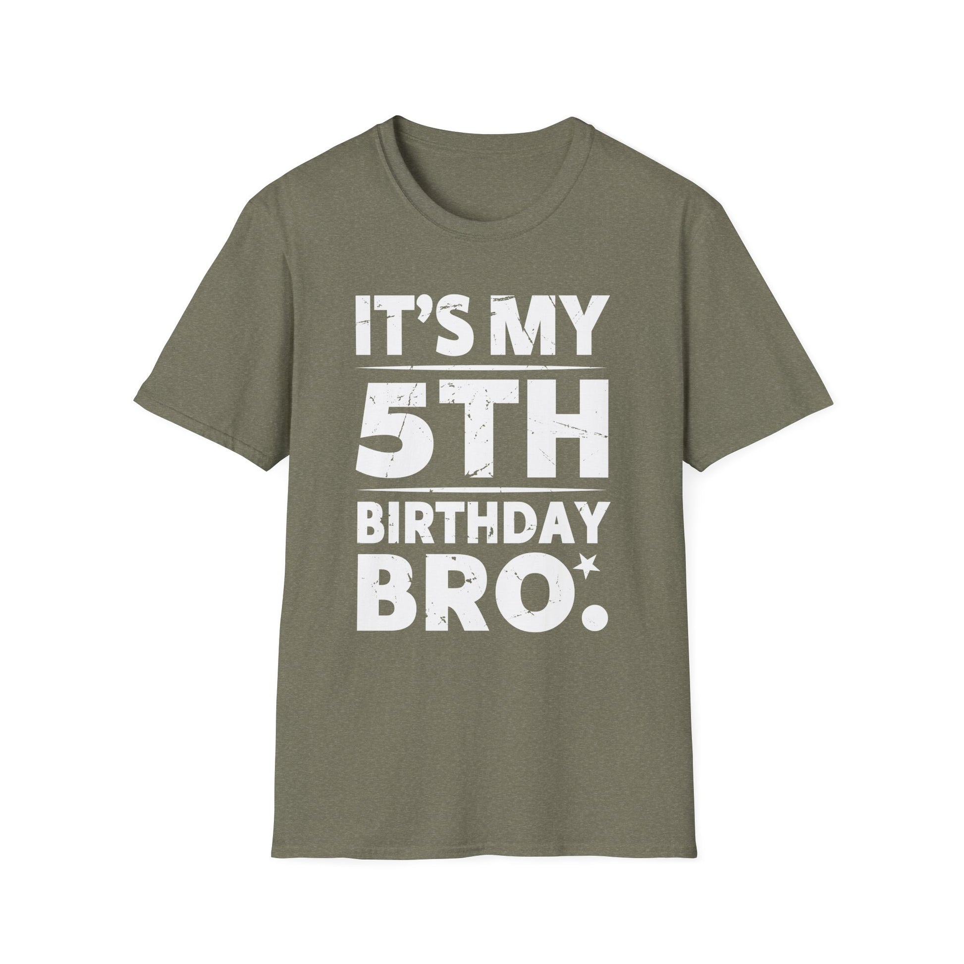 It's My 5th Birthday Bro Fifth Birthday Party For Boys Girls Unisex T-Shirt