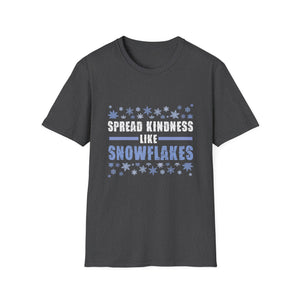 Xmas Themed Spread Kindness Like Snowflakes Merry Christmas T-Shirt