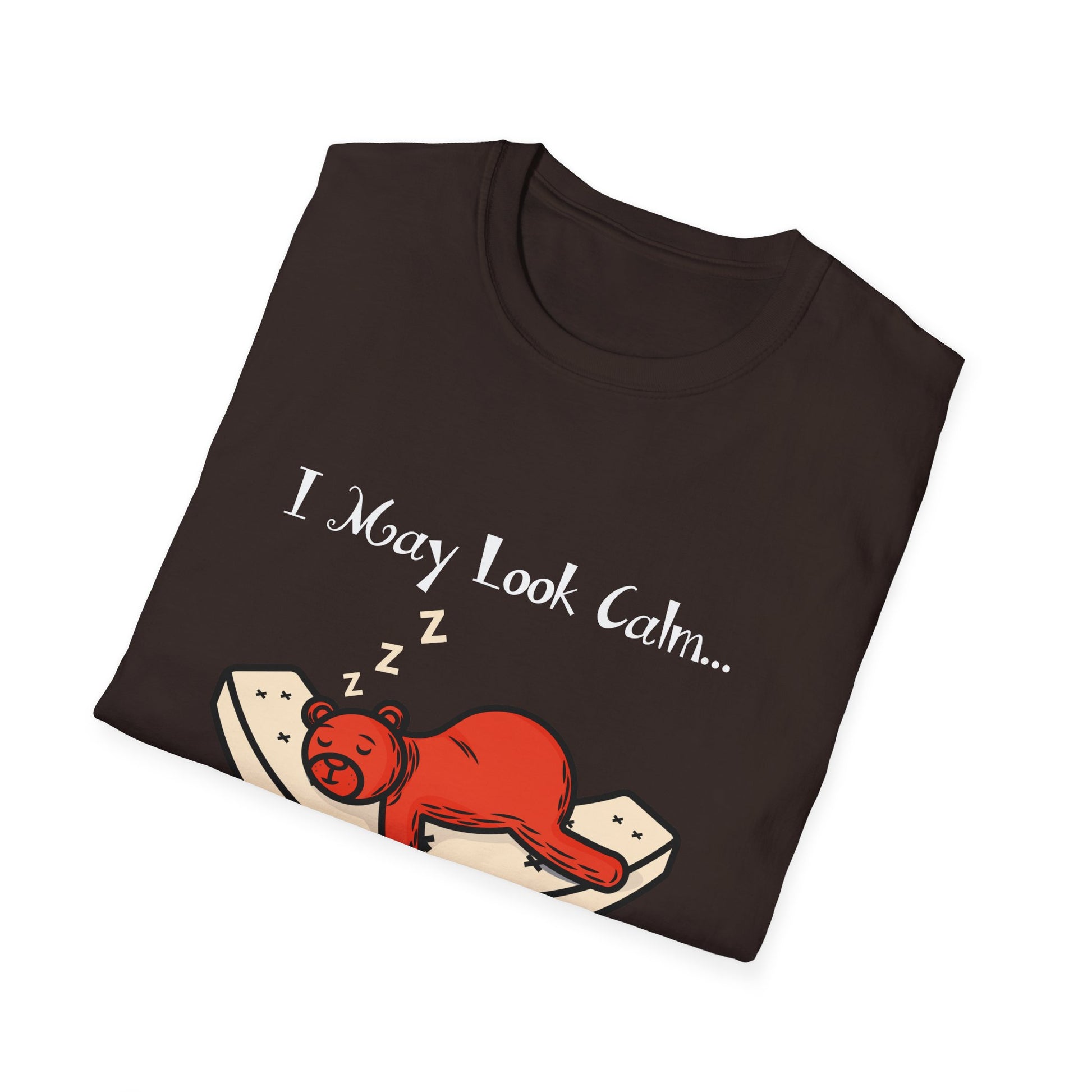 Sloth Sleep Tee - "I May Look Calm... But In My Head I've Pokéd You 3 Times" Funny Animal Graphic T-Shirt