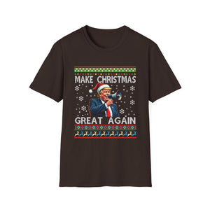 Make Christmas Great Again T-Shirt — Funny Political Santa Holiday Tee