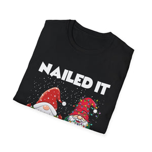 Christmas Gnomes Tangled Lights Merry Christmas Nailed It Unisex T-Shirt