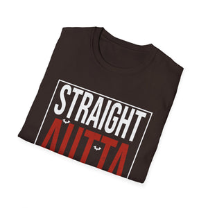 Straight Outta Halloween T-Shirt — Funny Halloween Tee with Bats