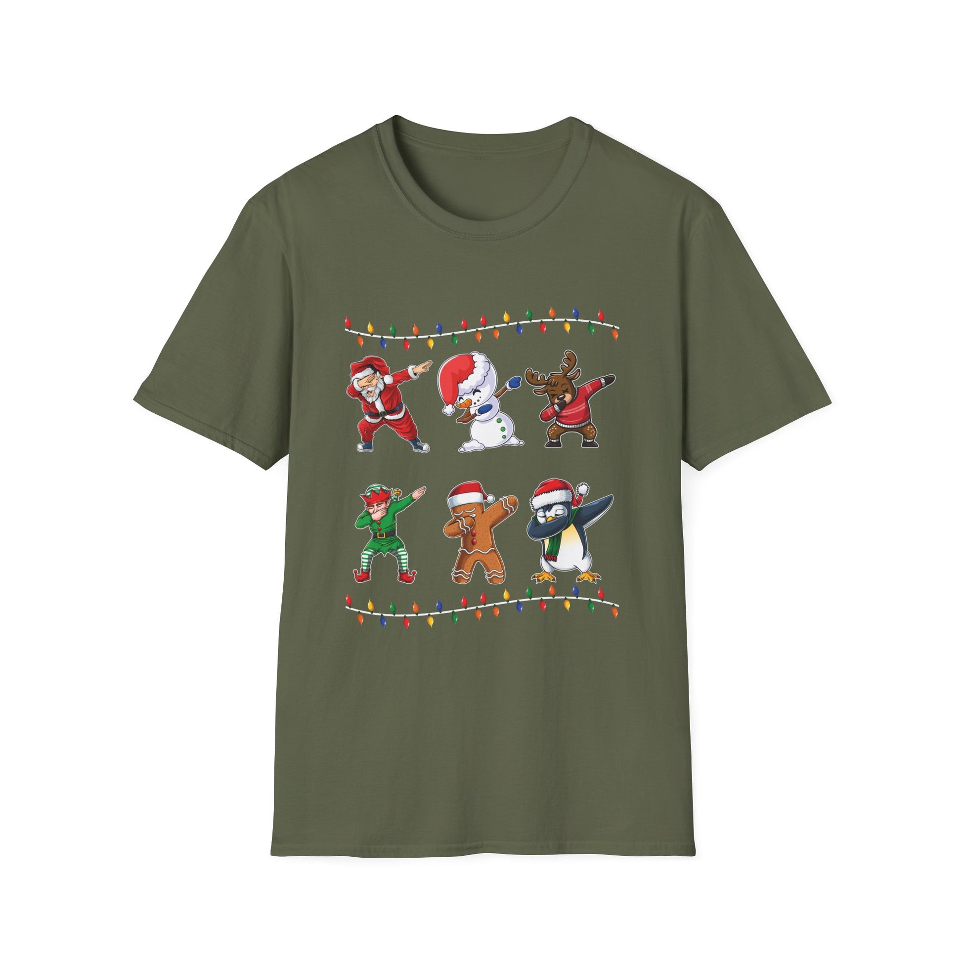 Dabbing Christmas Characters T-Shirt — Festive Holiday Dance Crew Tee