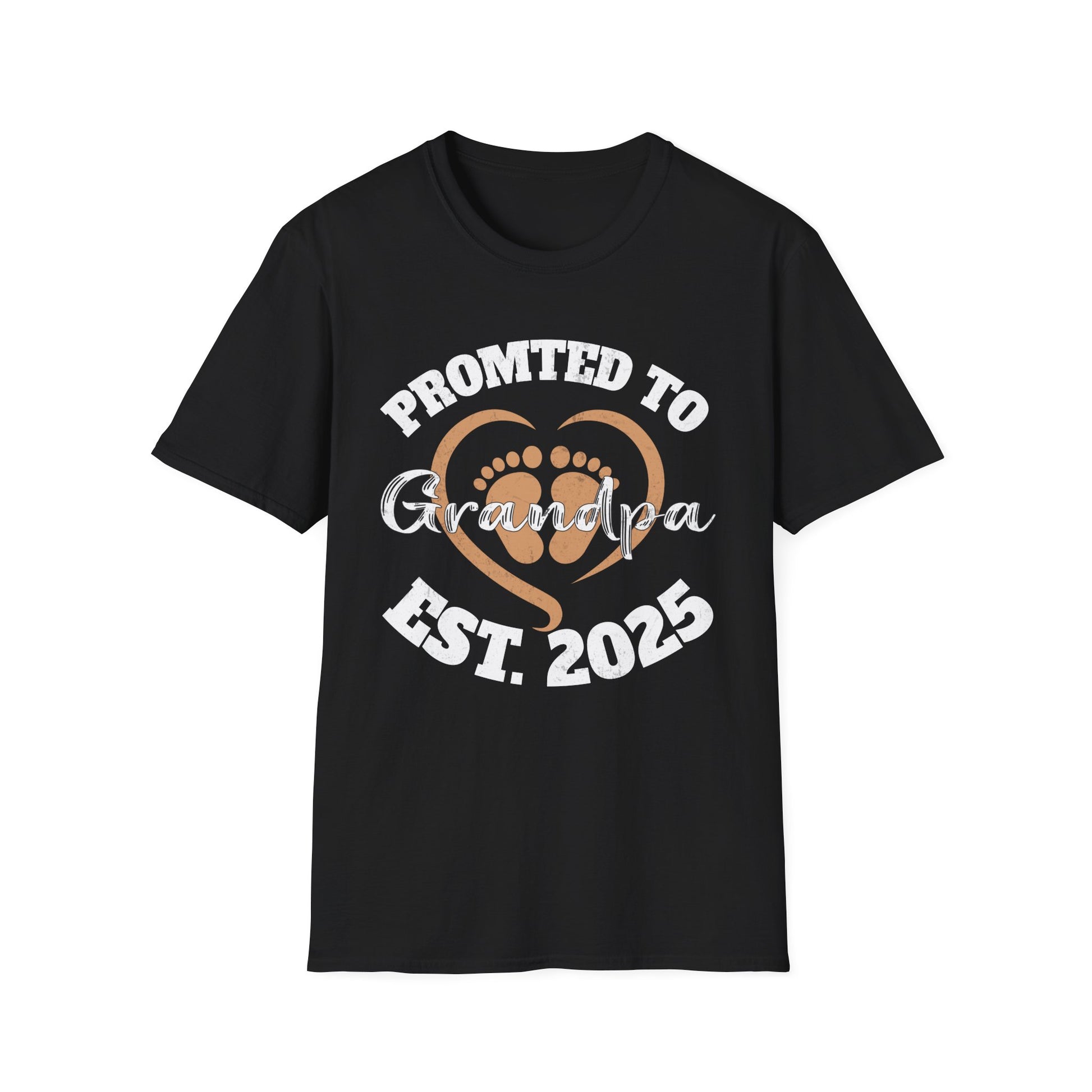 Promoted to Grandpa Est. 2025 T-Shirt — New Grandpa Announcement Tee