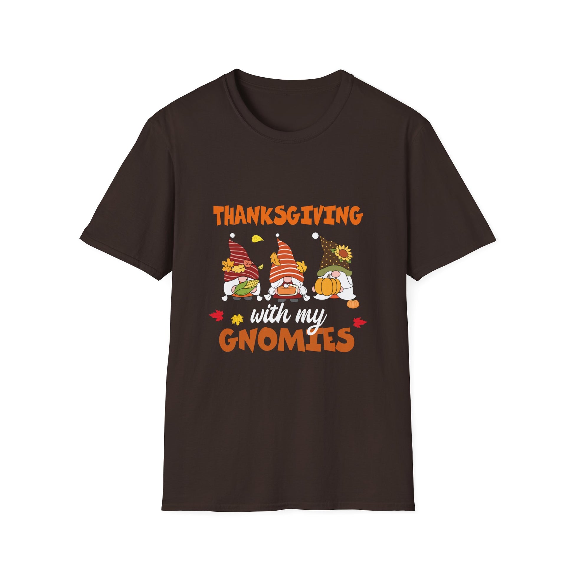 Thanksgiving With My Gnomies T-Shirt — Cute Fall Gnome Tee for Family & Friends