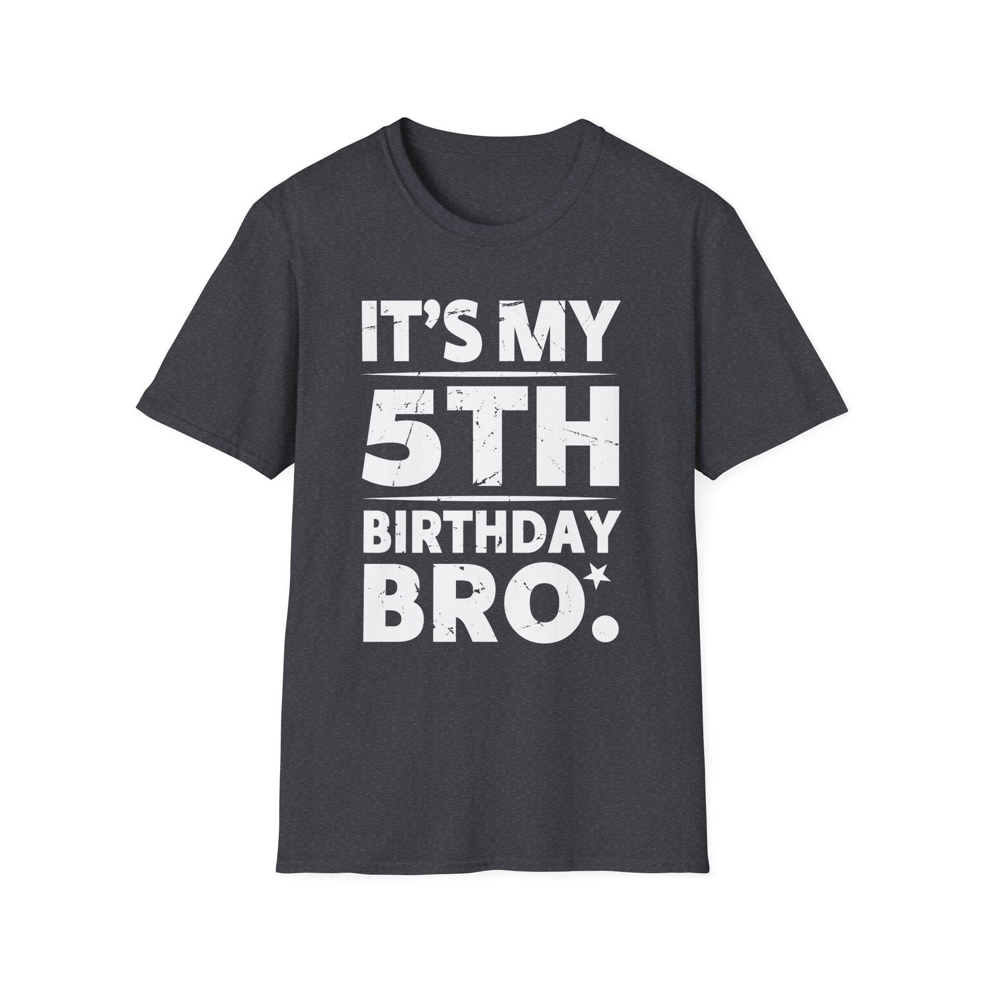 It's My 5th Birthday Bro Fifth Birthday Party For Boys Girls Unisex T-Shirt