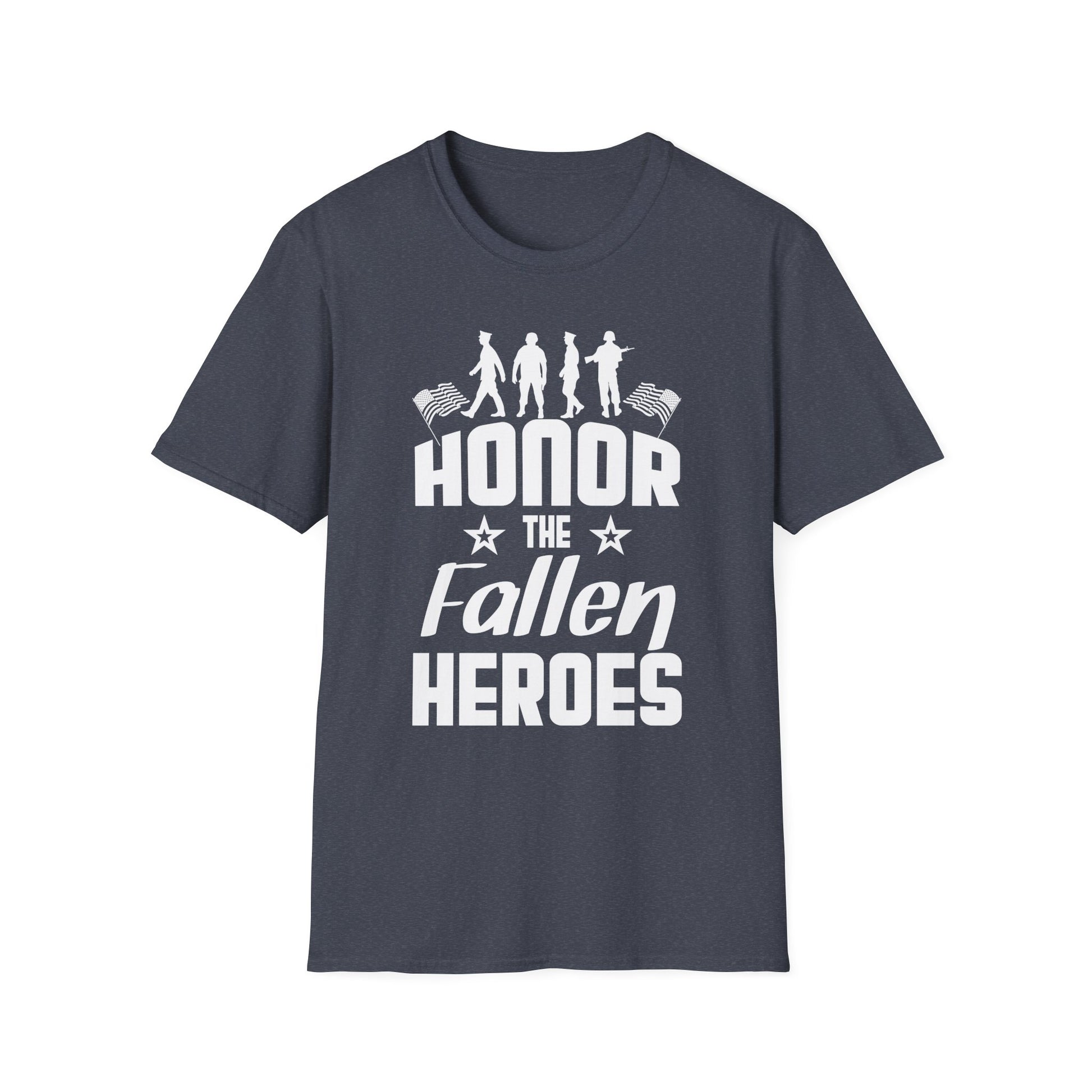 Honor The Fallen Heroes Memorial Day Military Veteran Unisex Softstyle T-Shirt