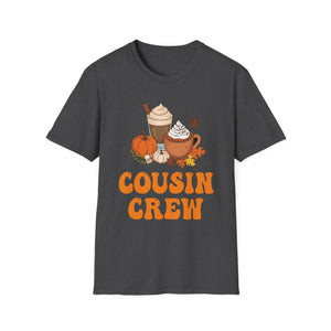Cousin Crew Fall Tee — Pumpkin Spice Coffee Autumn Graphic T-Shirt