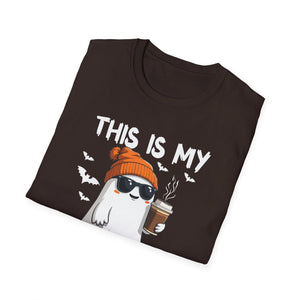 This Is My Halloween Shirt T-Shirt — Cute Ghost Pumpkin Beanie Coffee Tee
