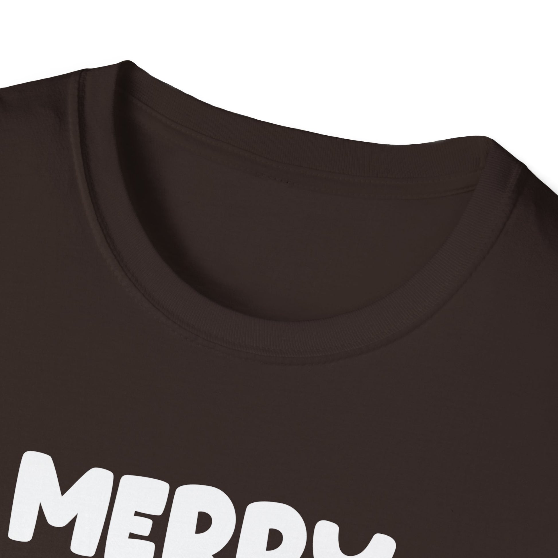 Merry Fishmas T-Shirt — Funny Christmas Fishing Shirt with Santa Hat Bass