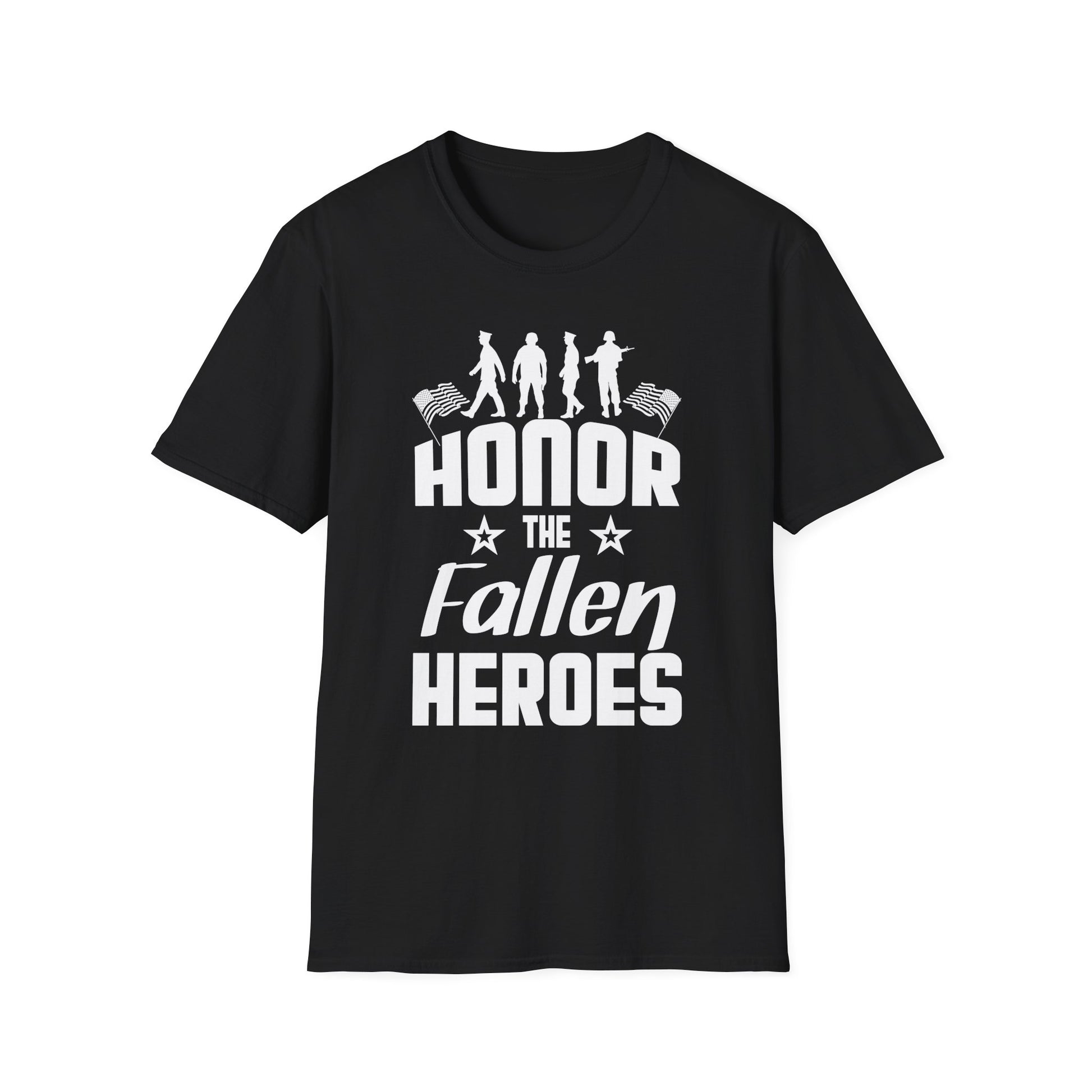 Honor The Fallen Heroes Memorial Day Military Veteran Unisex Softstyle T-Shirt
