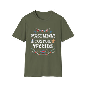 Most Likely To Spoil The Kids Merry Christmas Funny T-Shirt