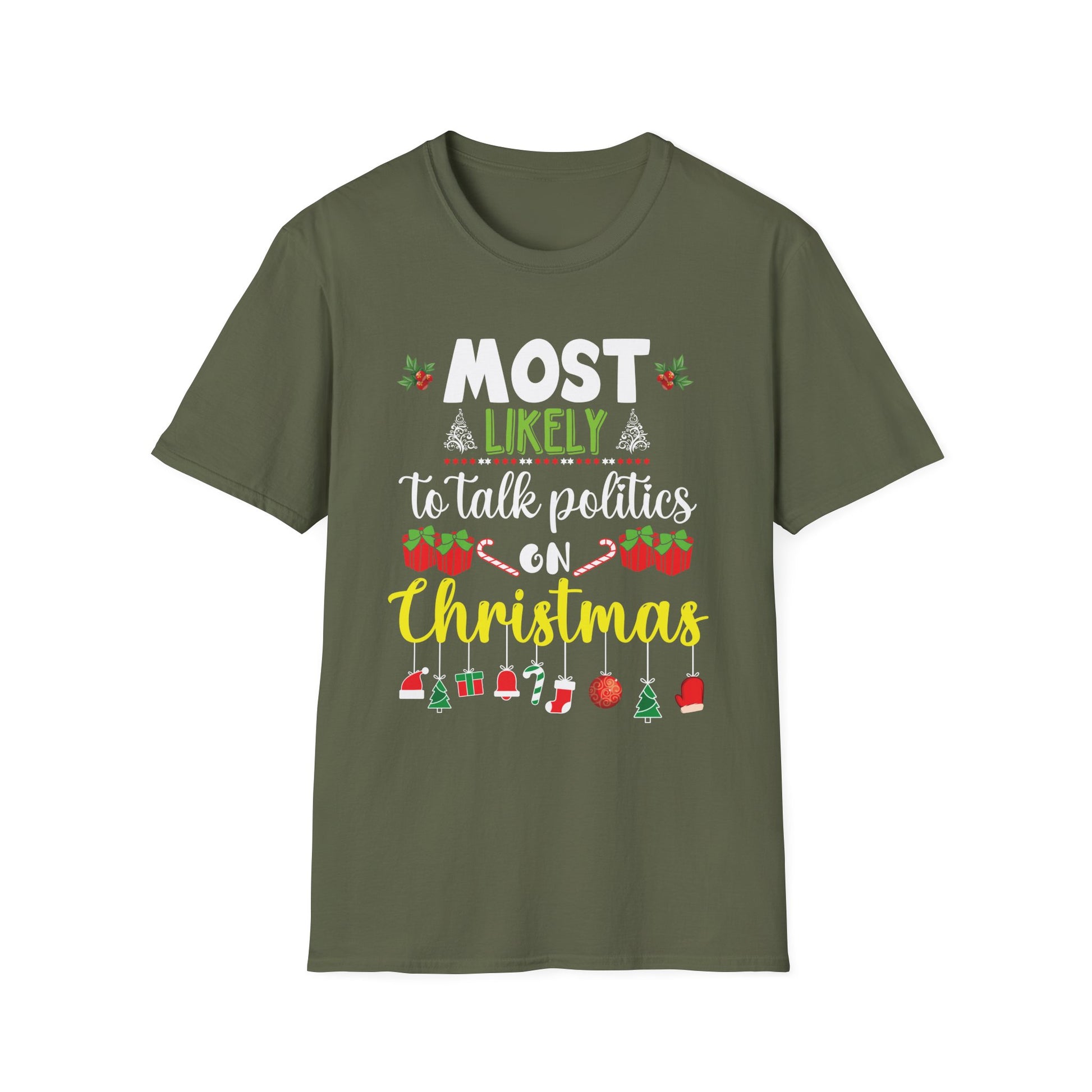Most Likely TO SING THE CHRISTMAS SONGS Matching Christmas Unisex Softstyle T-Shirt
