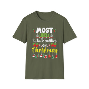 Most Likely TO SING THE CHRISTMAS SONGS Matching Christmas Unisex Softstyle T-Shirt
