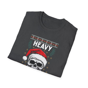 Heavy Christmas Skull T-Shirt — Santa Skull Holiday Metal Tee