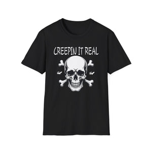 Creepin It Real_ Halloween Costume_ Halloween Pun TeeUnisex Softstyle T-Shirt