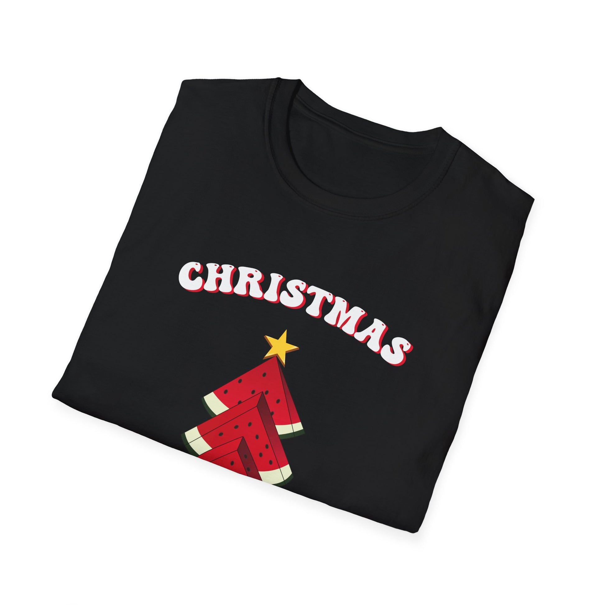 T-Shirt — Christmas in August Watermelon Tree Graphic Tee