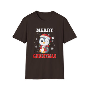 Christmas Shirt Penguin Family Christmas TShirts Christmas Unisex T-Shirt
