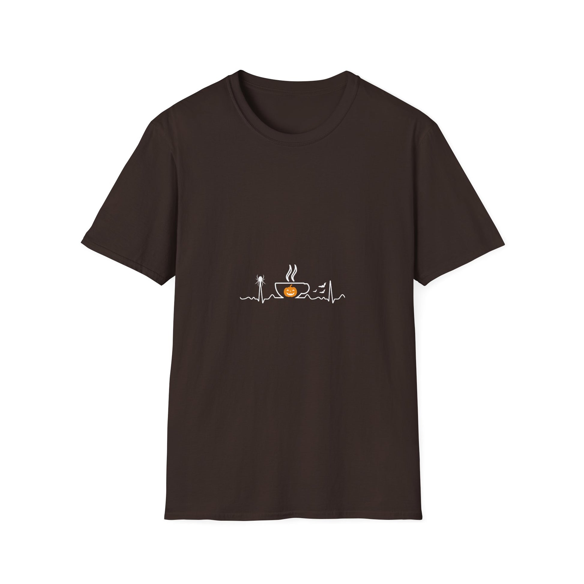 Halloween Coffee tee Heartbeat Halloween Coffee Lover Tee Unisex Softstyle T-Shirt