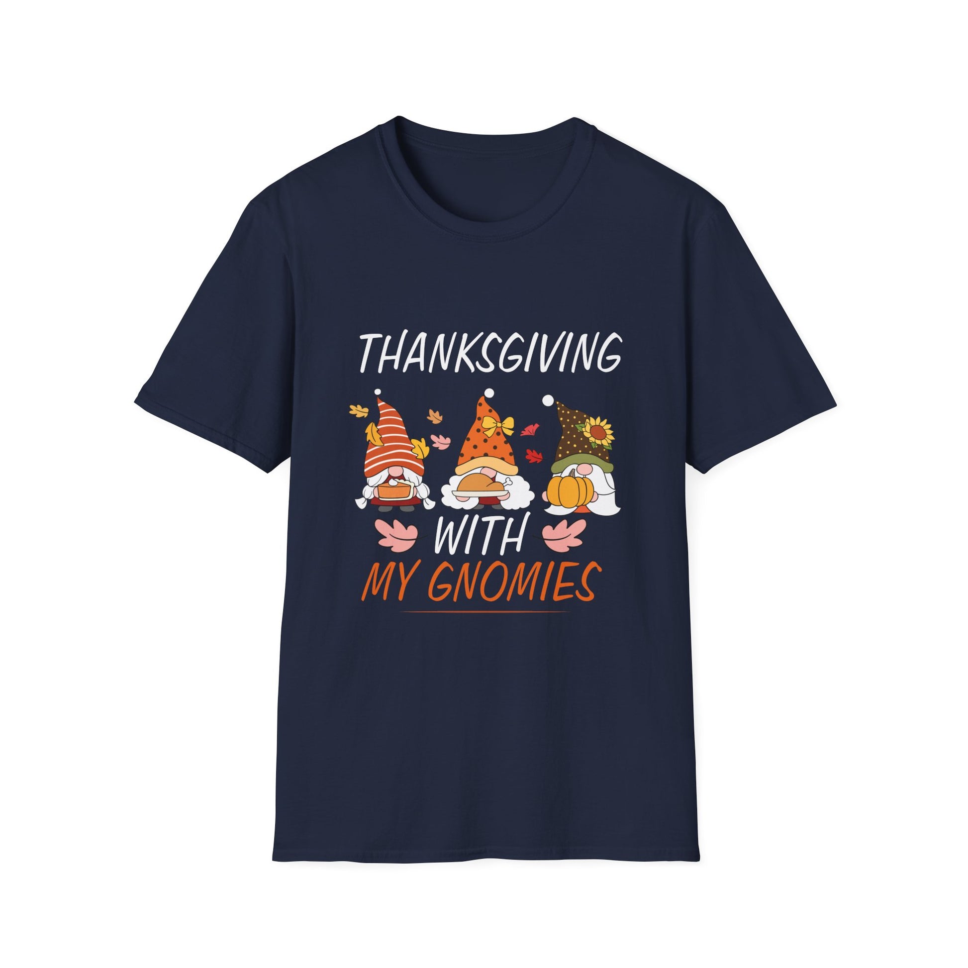 Thanksgiving With My Gnomies Fall Gnomes Funny Thanksgiving T-Shirt
