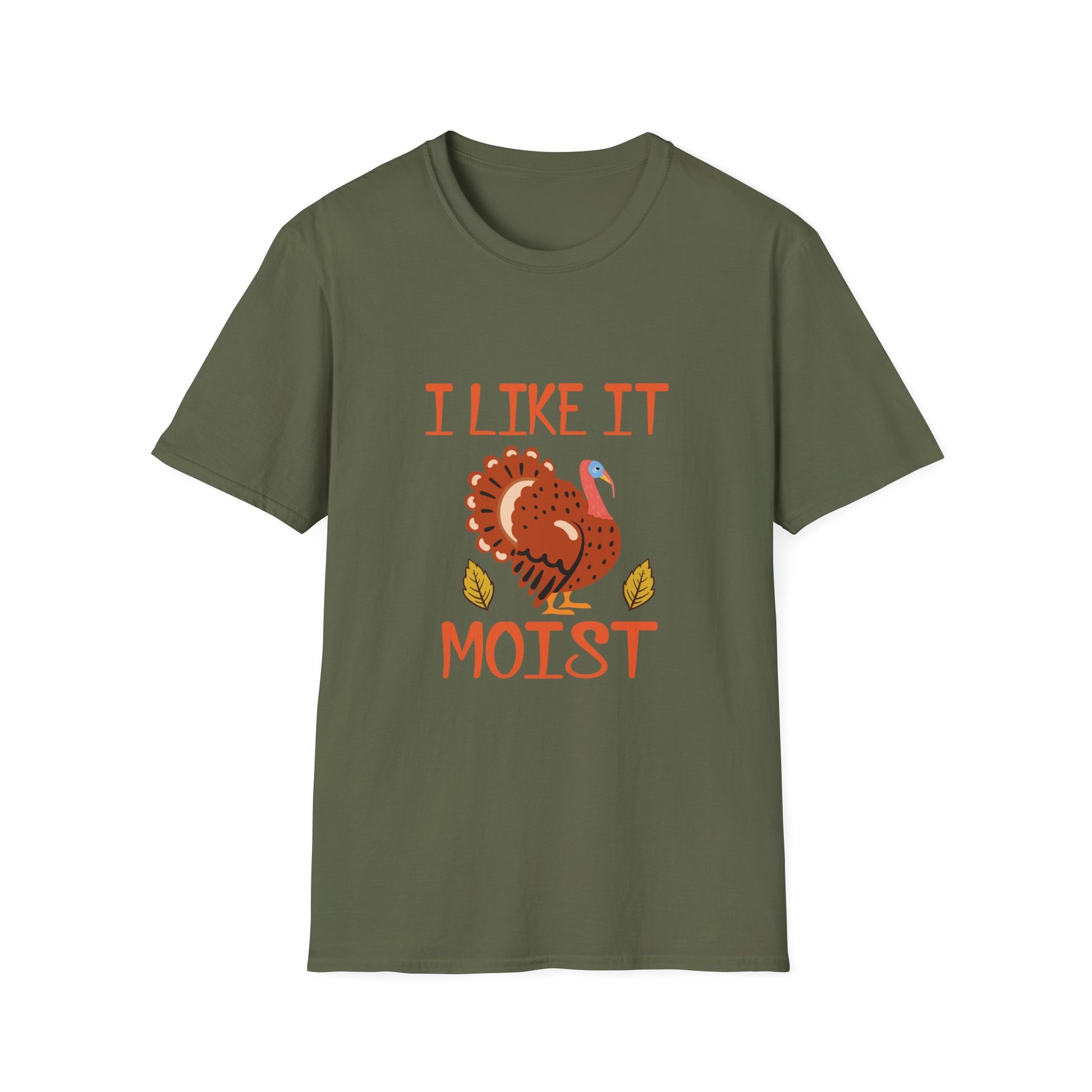 I Like It Moist Funny Thanksgiving Quote Thanksgiving T-Shirt-productor-mockup