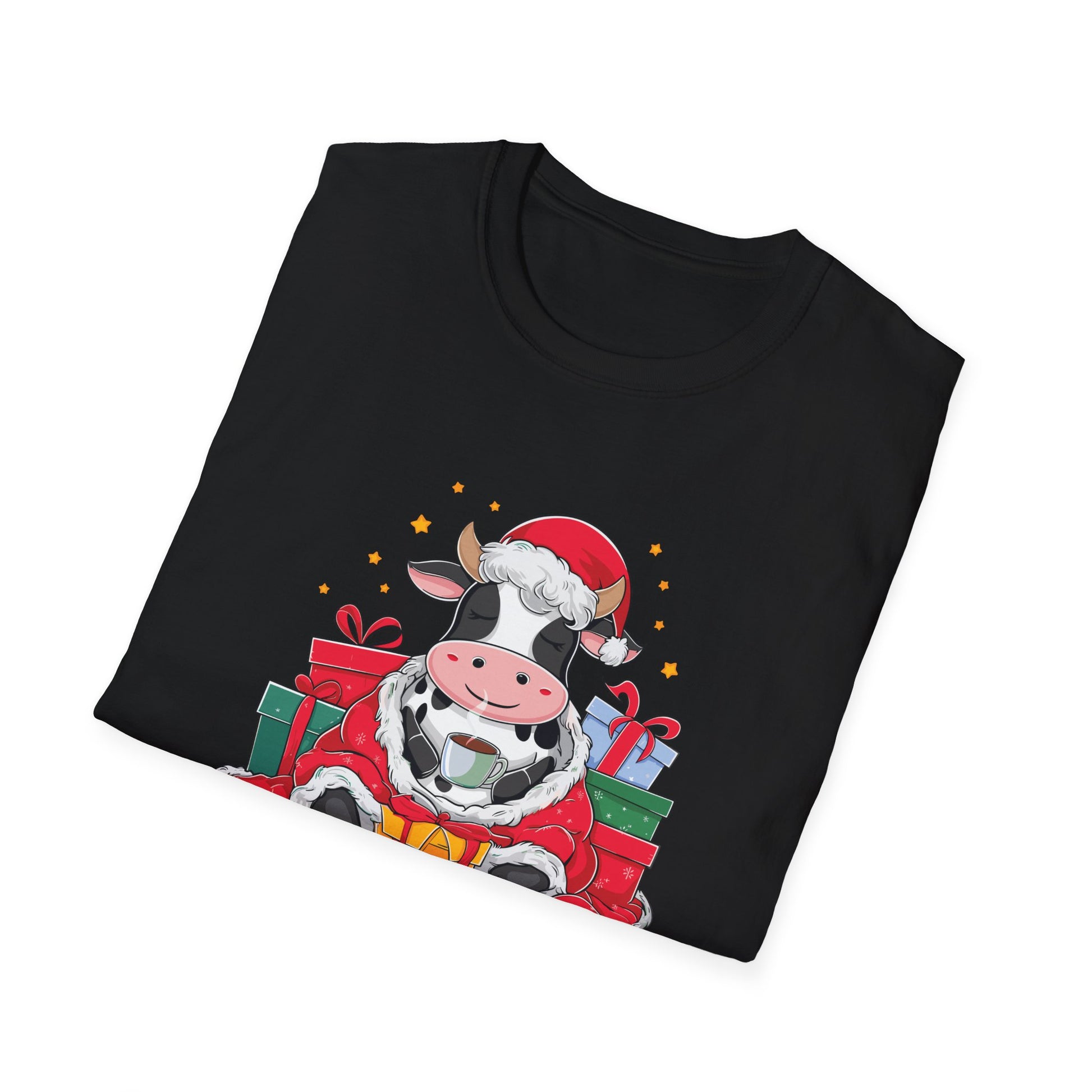 Christmas Cow T-Shirt — "Merry Christmas Heifer!" Cute Holiday Cow Tee