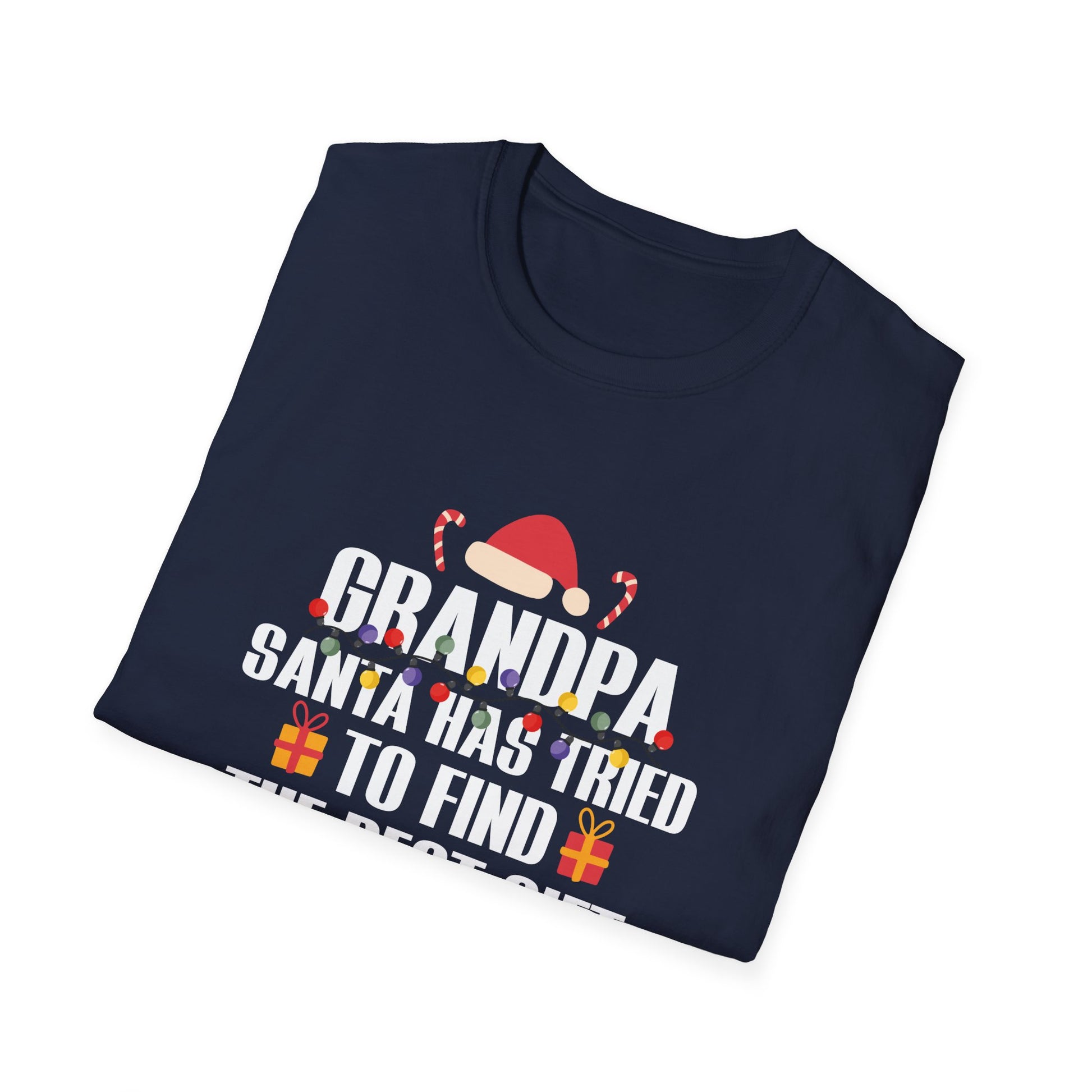 Grandpa Christmas T-Shirt – "Santa Tried to Find the Best Gift" Holiday Tee