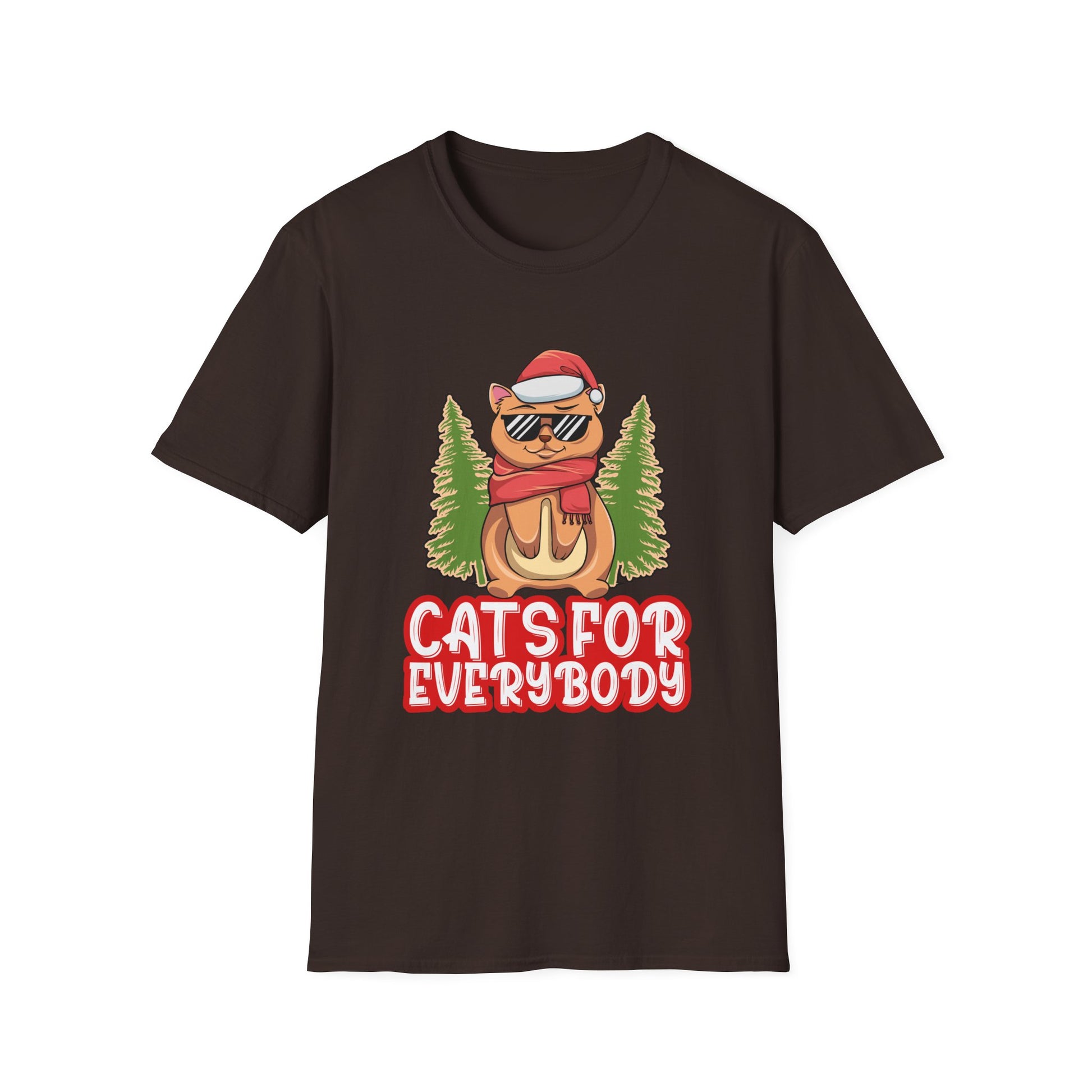 Cats For Everybody Christmas Cat Funny Xmas Women Santa Unisex T-Shirt