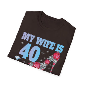 My Wife Is 40 And Still Hot T-Shirt — 40th Birthday Gift Tee for Husband to Wife