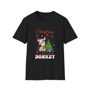 Christmas Is Better With A Donkey Ugly Christmas Sweater Unisex T-Shirt