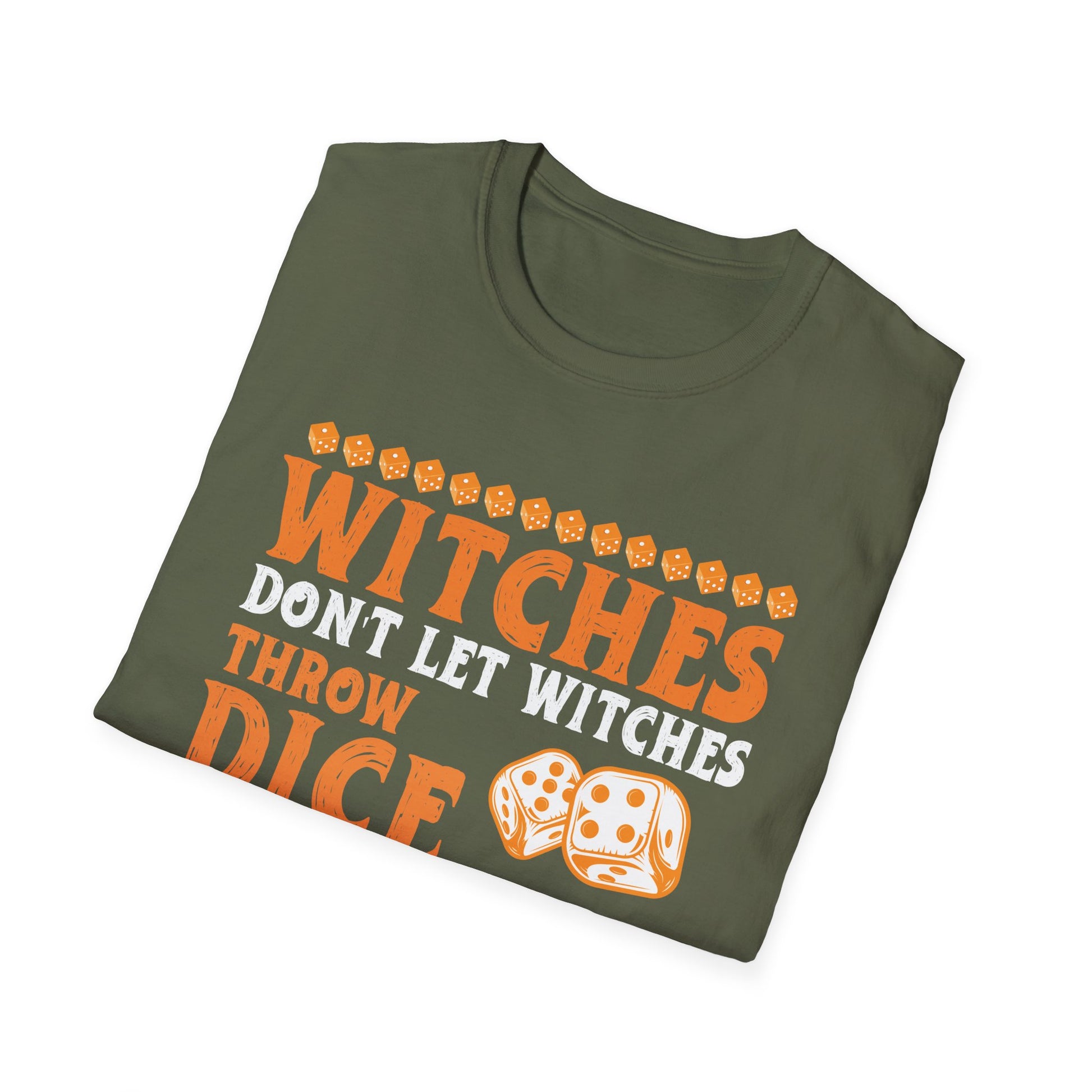 Witches Don’t Let Witches Throw Dice Alone T-Shirt — Halloween Dungeons & Dragons Dice Gamer Tee