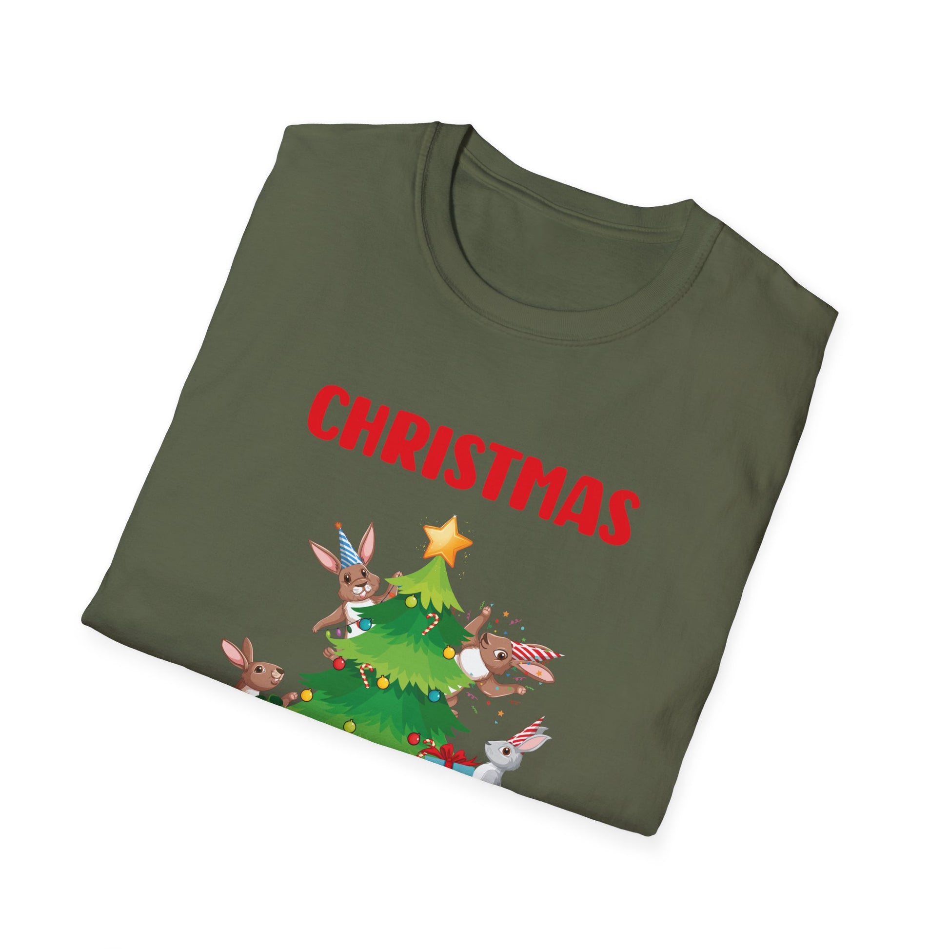 Bunny Christmas Tree Christmas Squad Bunnies Unisex T-Shirt
