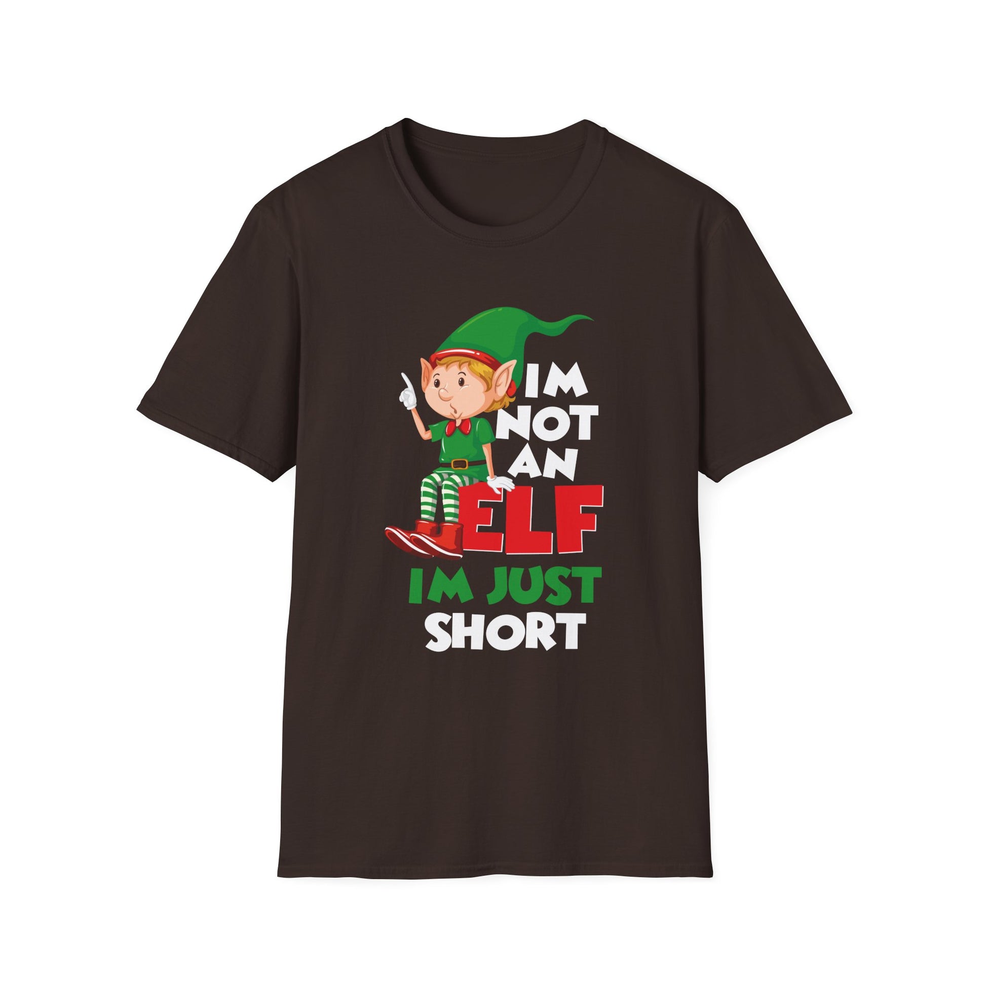 Elf I'm Not I'm Just Short T-Shirt — Funny Christmas Elf Tee