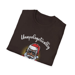 Unisex T-Shirt — “Unapologetically Black and Educated” Santa Graphic Tee