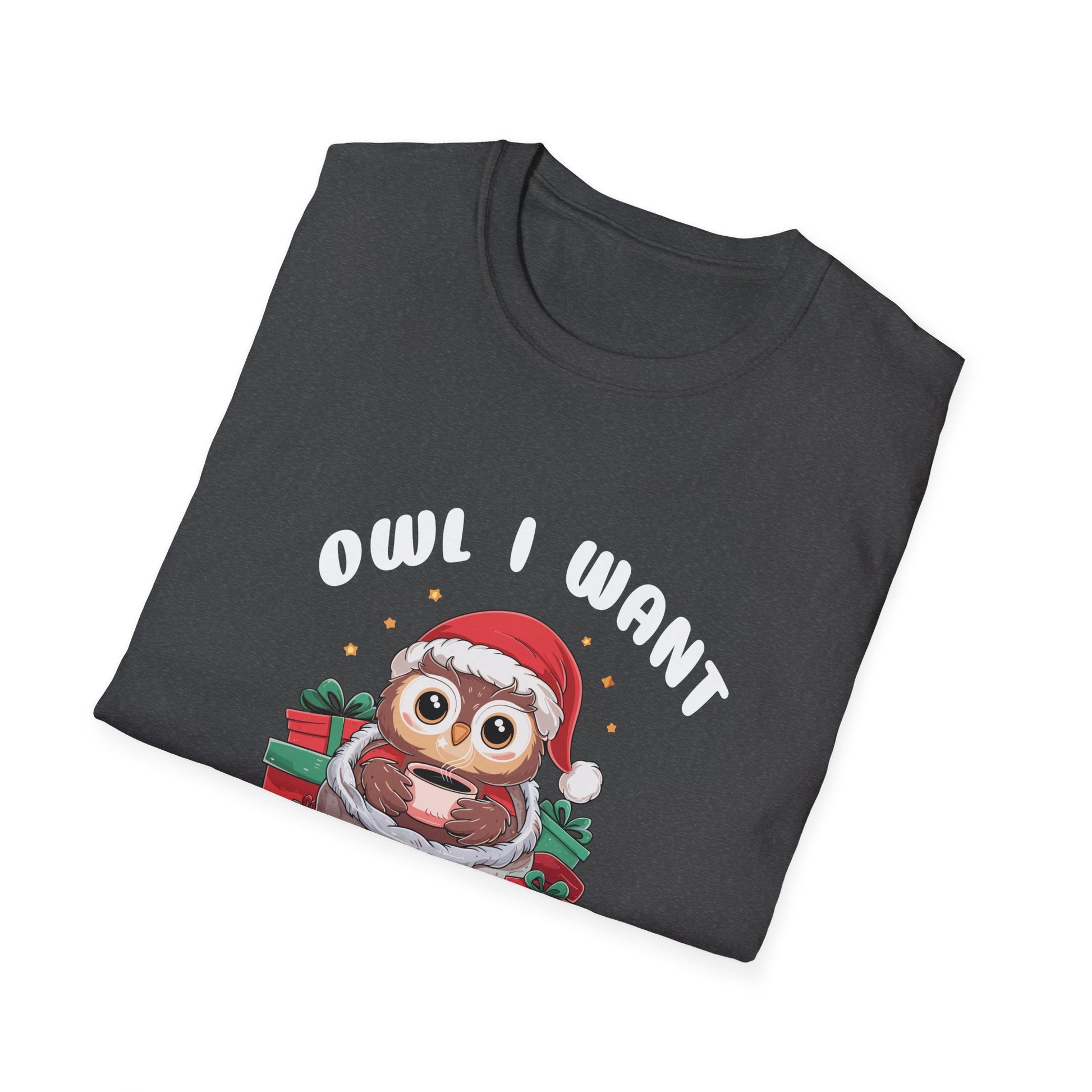 Christmas Owl T-Shirt — "Owl I Want For Christmas Is You" Cute Holiday Graphic Tee