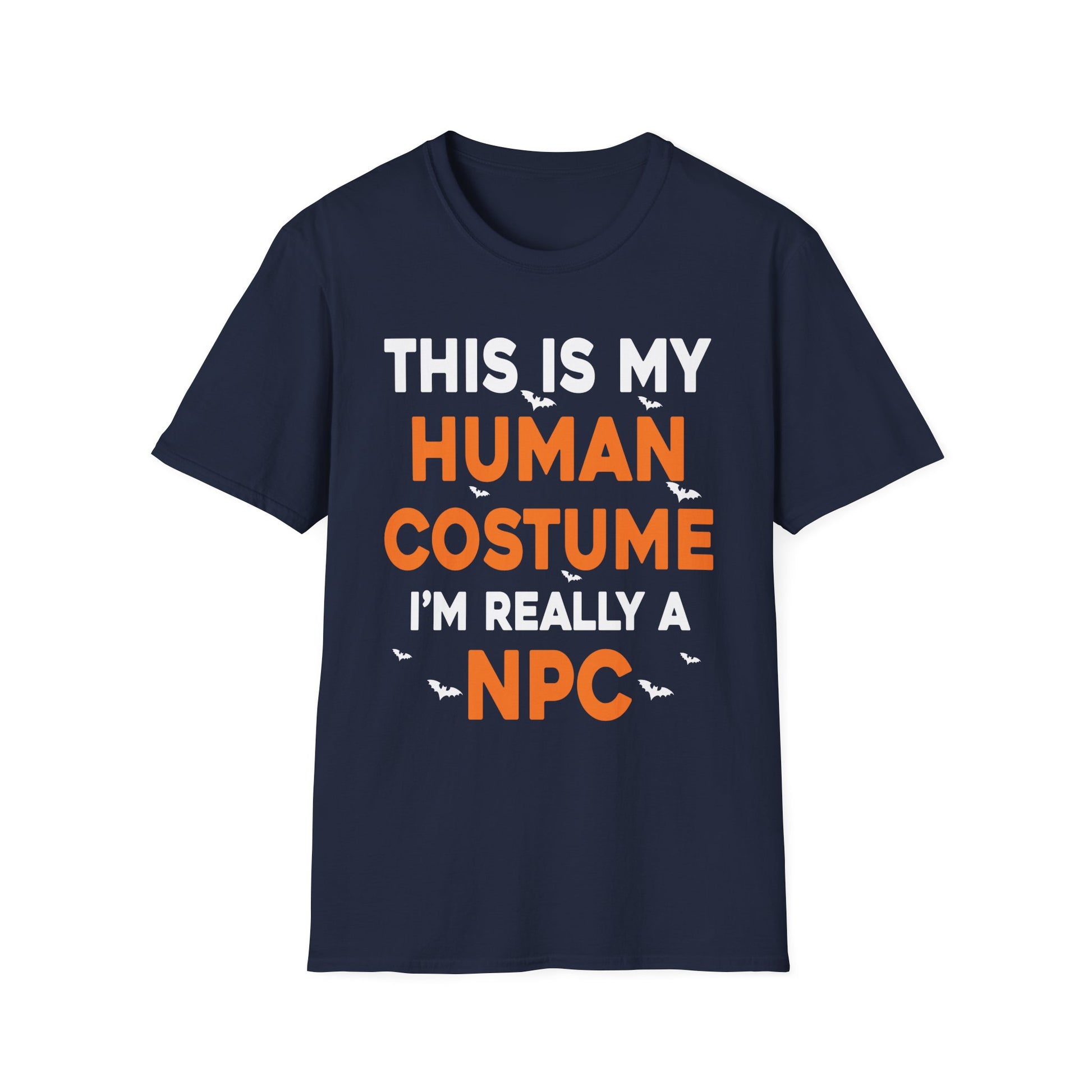 NPC Halloween T-Shirt – "This Is My Human Costume I'm Really A NPC" Funny Gamer Tee