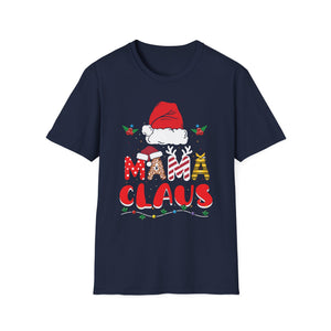 Mama Claus Christmas T-Shirt — Festive Santa Hat Holiday Tee for Moms