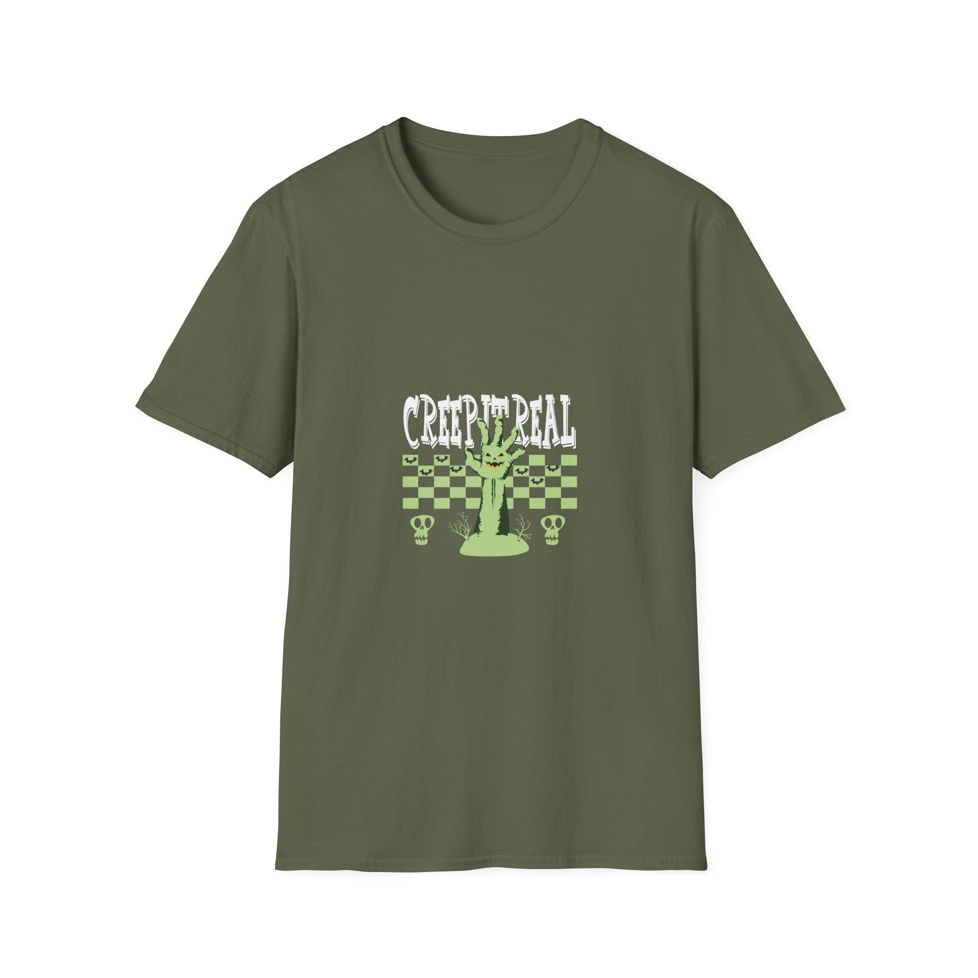 Creep Real T-Shirt — Glow Green Haunted Hand Halloween Tee