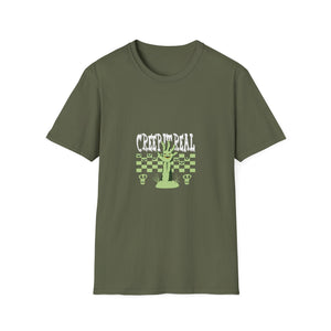 Creep Real T-Shirt — Glow Green Haunted Hand Halloween Tee