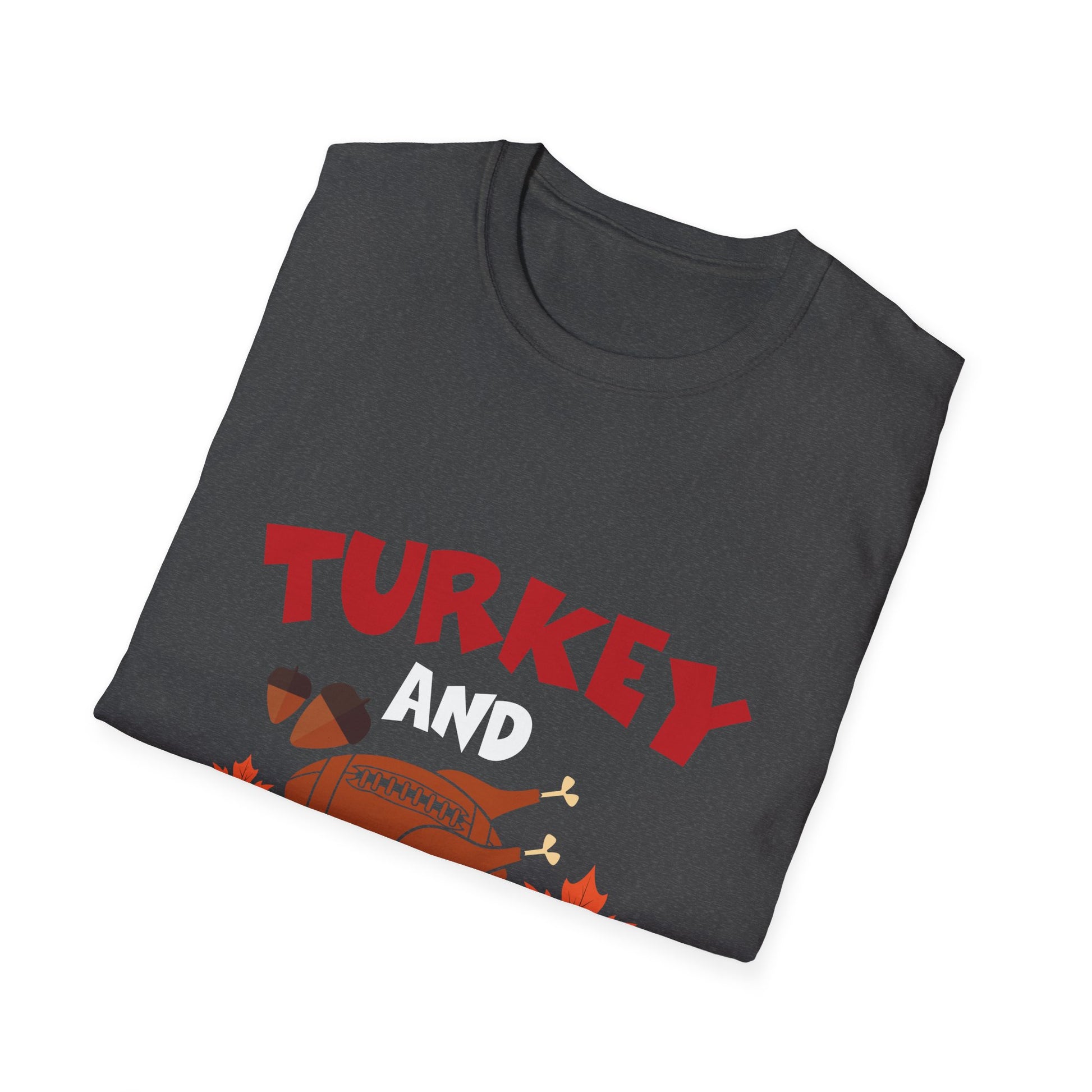 Thanksgiving Football T-Shirt — "Turkey and Touchdowns"