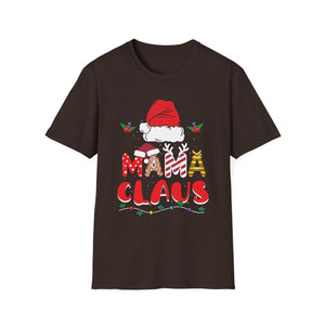 Mama Claus Christmas T-Shirt — Festive Santa Hat Holiday Tee for Moms