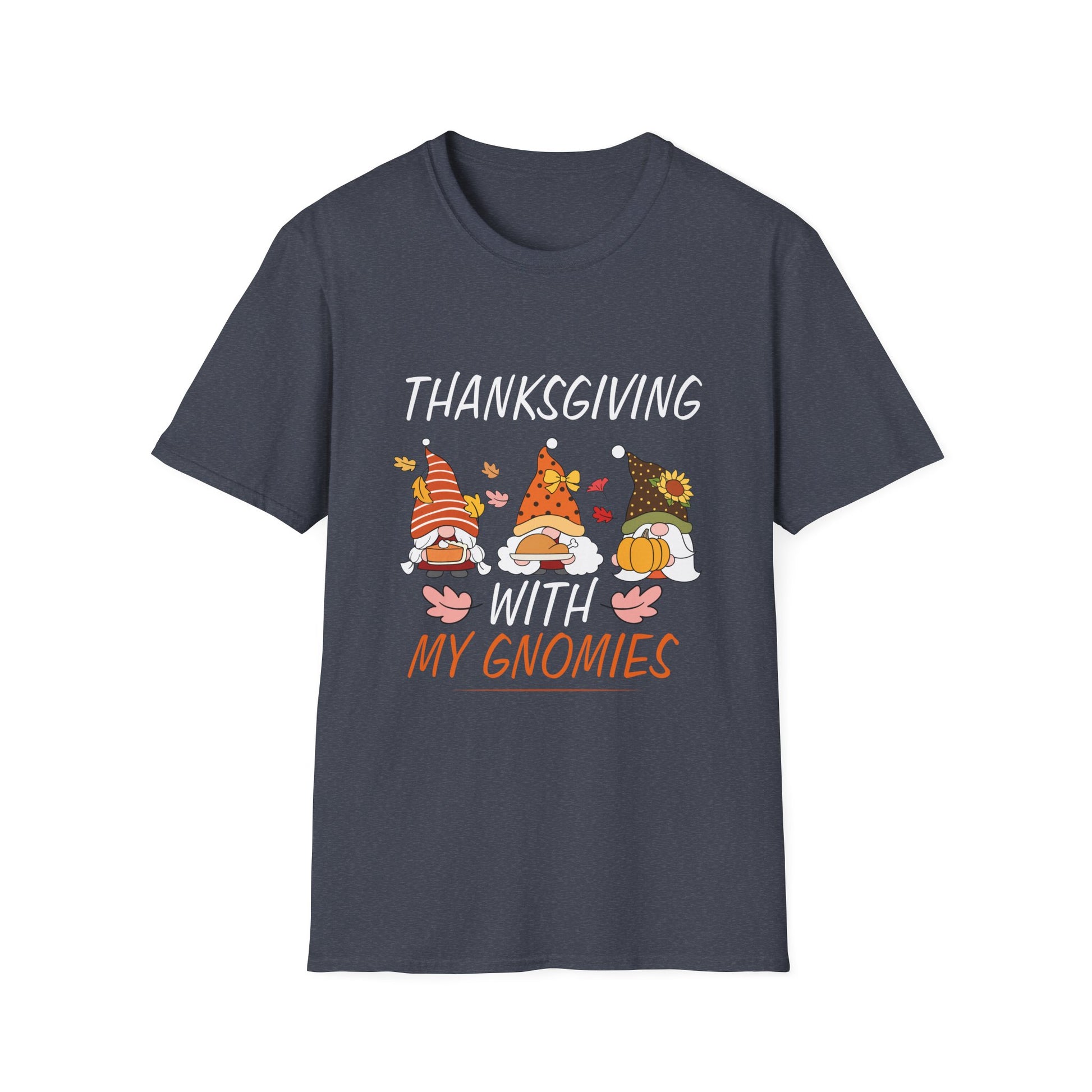 Thanksgiving With My Gnomies Fall Gnomes Funny Thanksgiving T-Shirt