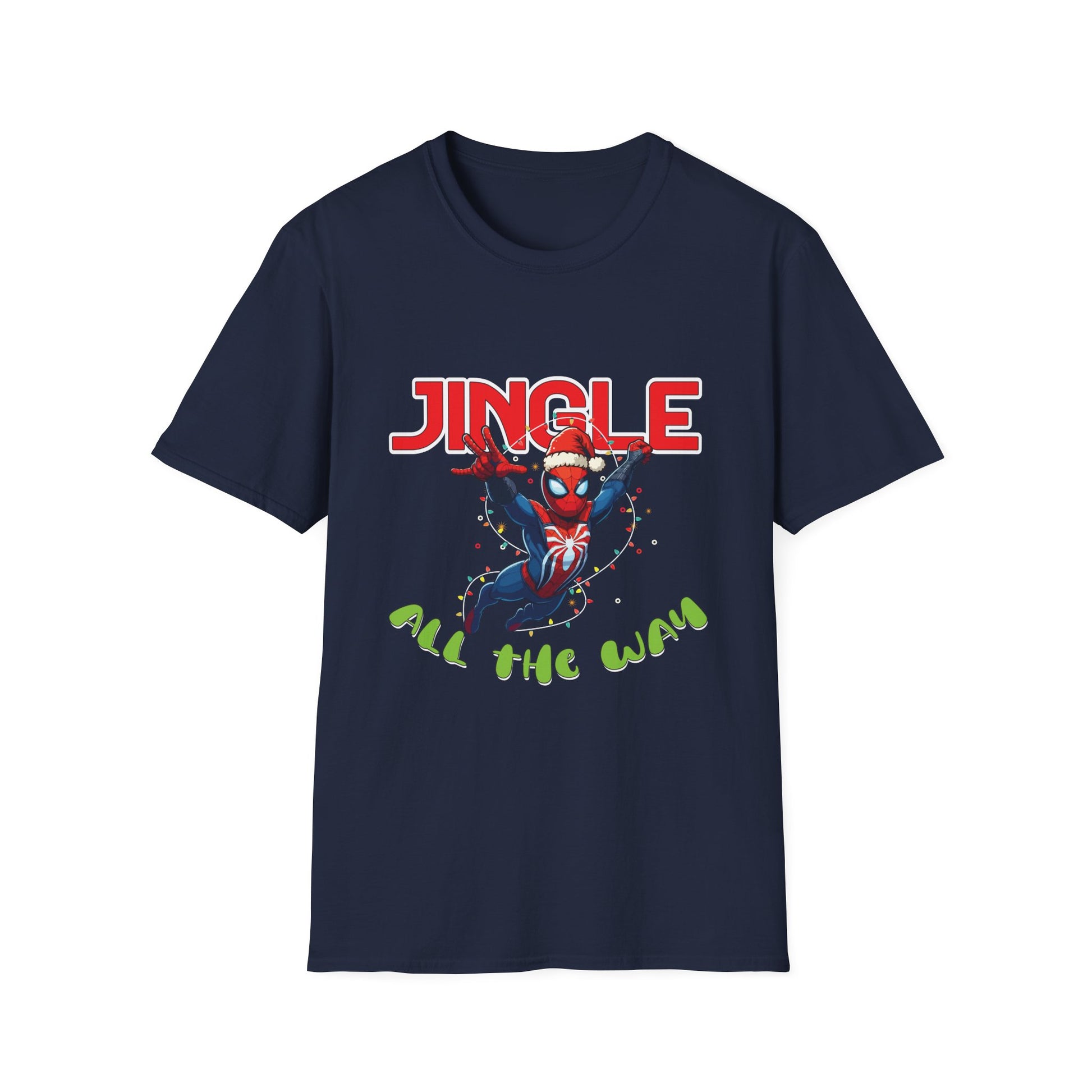 Christmas Spider-Hero T-Shirt — "Jingle All the Way" Holiday Tee