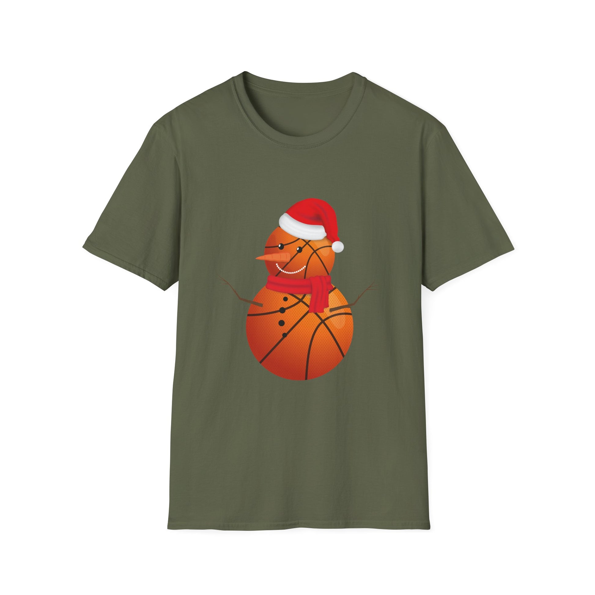 Christmas Basketball Snowman Shirt Basketball Christmas Unisex T-Shirt