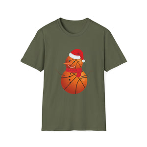 Christmas Basketball Snowman Shirt Basketball Christmas Unisex T-Shirt