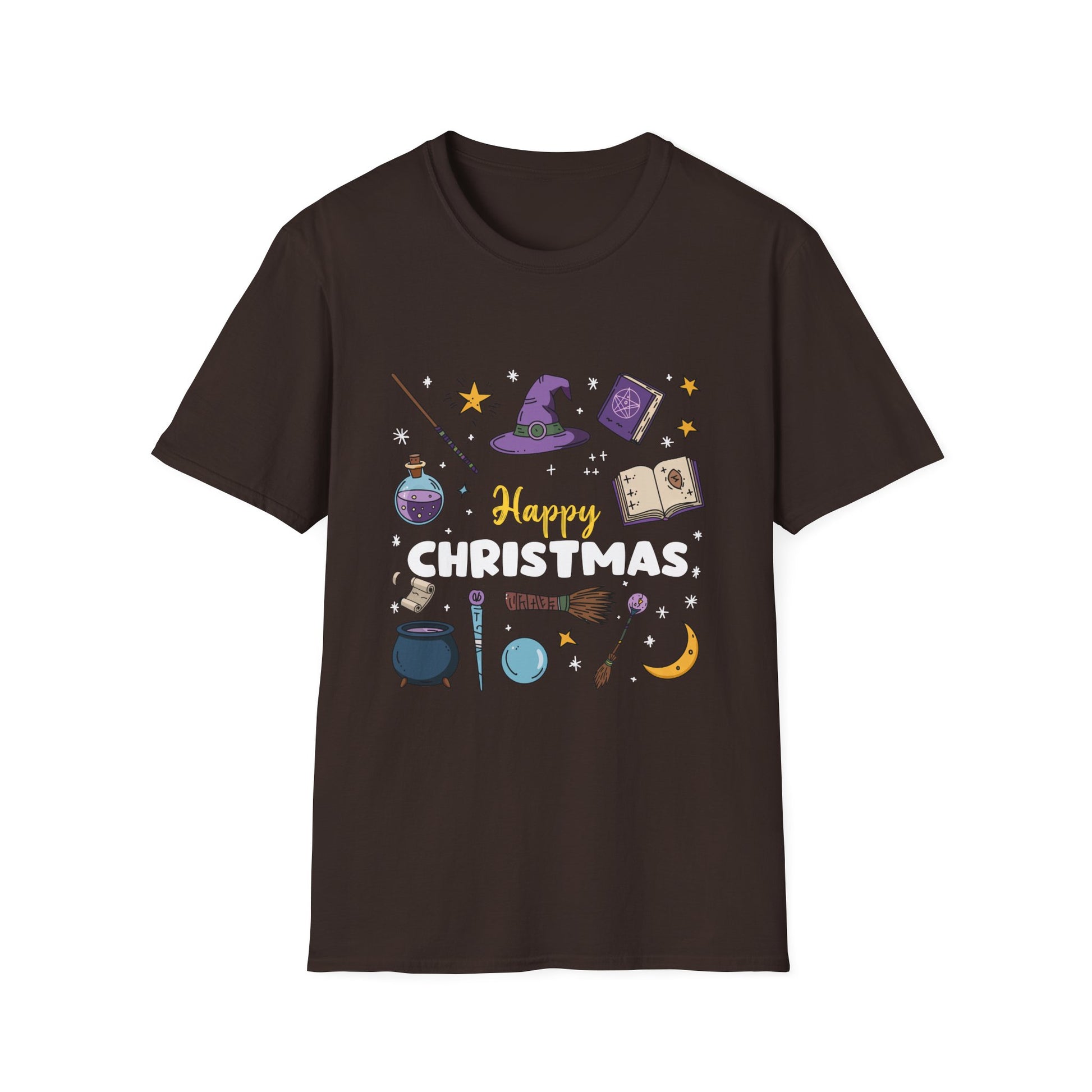 Christmas Magic T-Shirt — "Happy Christmas" Witchy Holiday Design